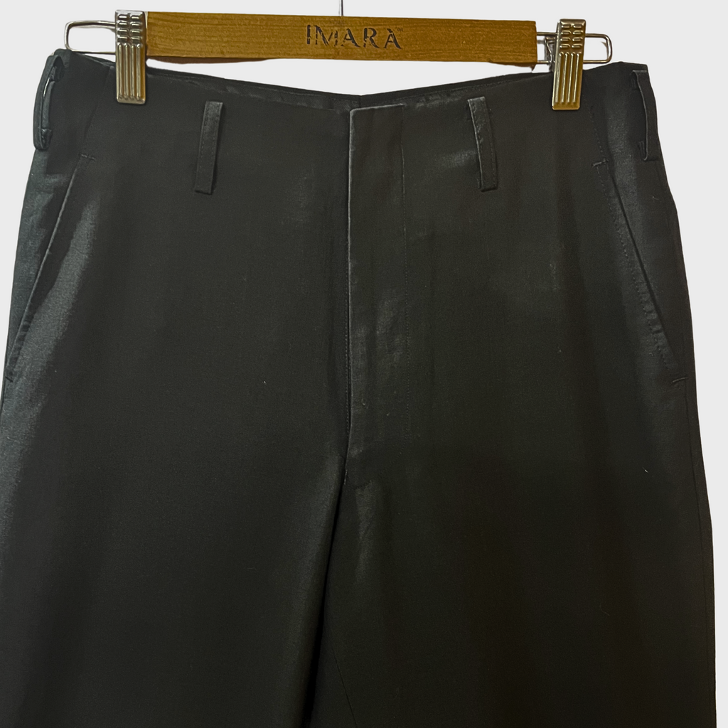 Women’s Black Straight Trousers – Snatched Waist & Adjustable Length | Clean Fit | Size 28 | HOMARE"