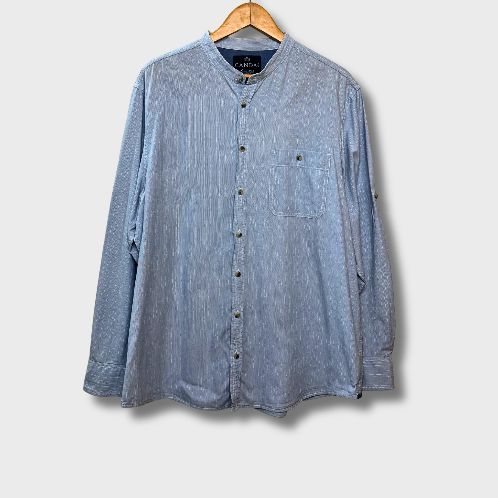 Men’s Powder Blue Informal Shirt – Size XL | Relaxed Fit & Breathable Comfort by CANDA