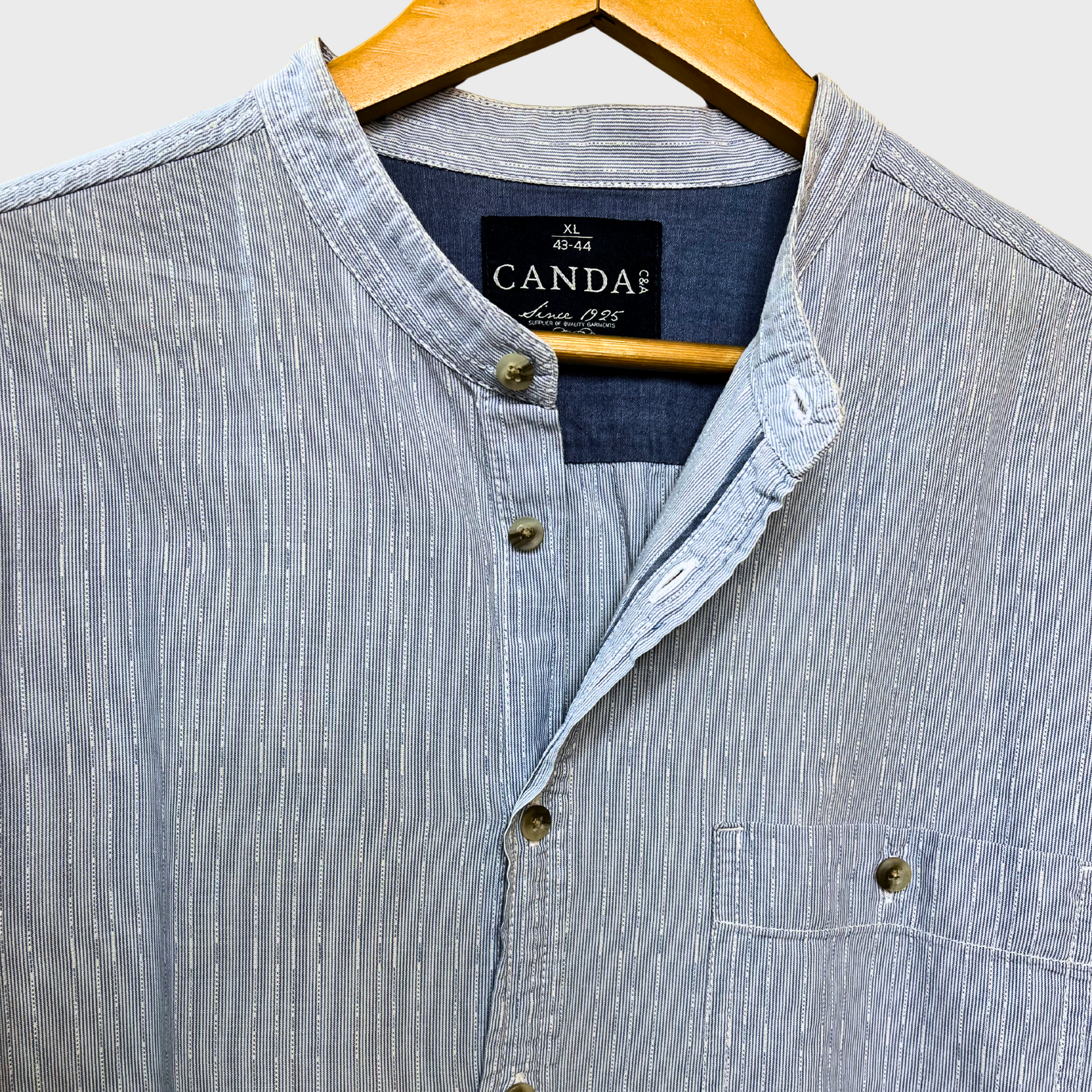 Men’s Powder Blue Informal Shirt – Size XL | Relaxed Fit & Breathable Comfort by CANDA