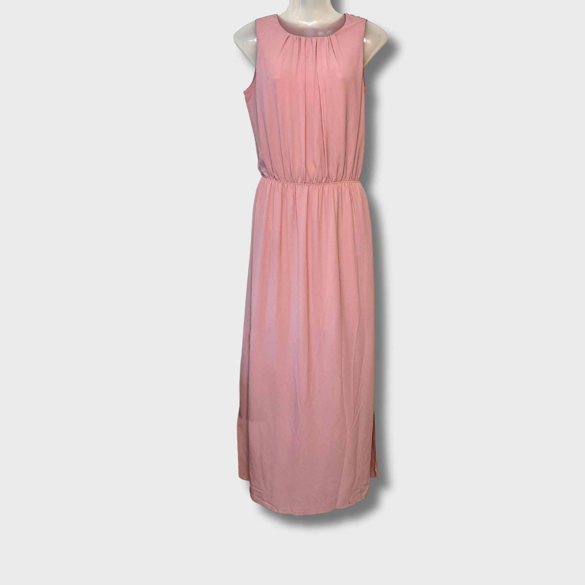 Women’s Blush Pink Sleeveless Maxi Dress – Size M | Effortless Comfort & Style by AND