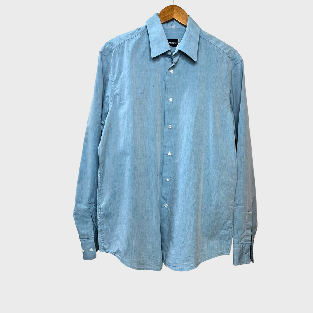 Men’s Light Teal Blue Formal Shirt – Size XL | Premium Roland Dress Shirt for Work & Special Occasions