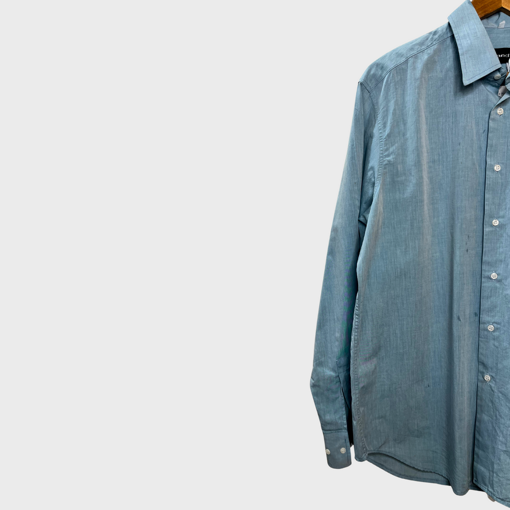 Men’s Light Teal Blue Formal Shirt – Size XL | Premium Roland Dress Shirt for Work & Special Occasions