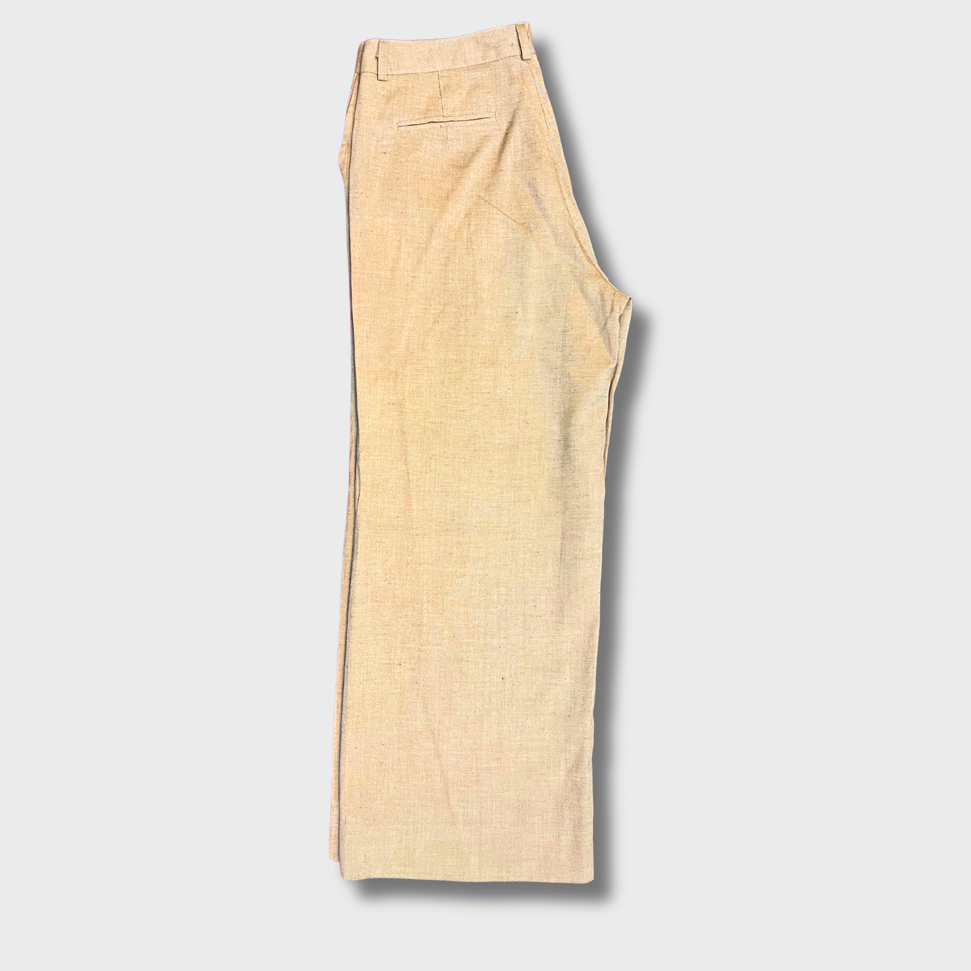 Mustard Khadi Pants for Women – Wide-Legged & Breathable | Size 28 | ZZANG