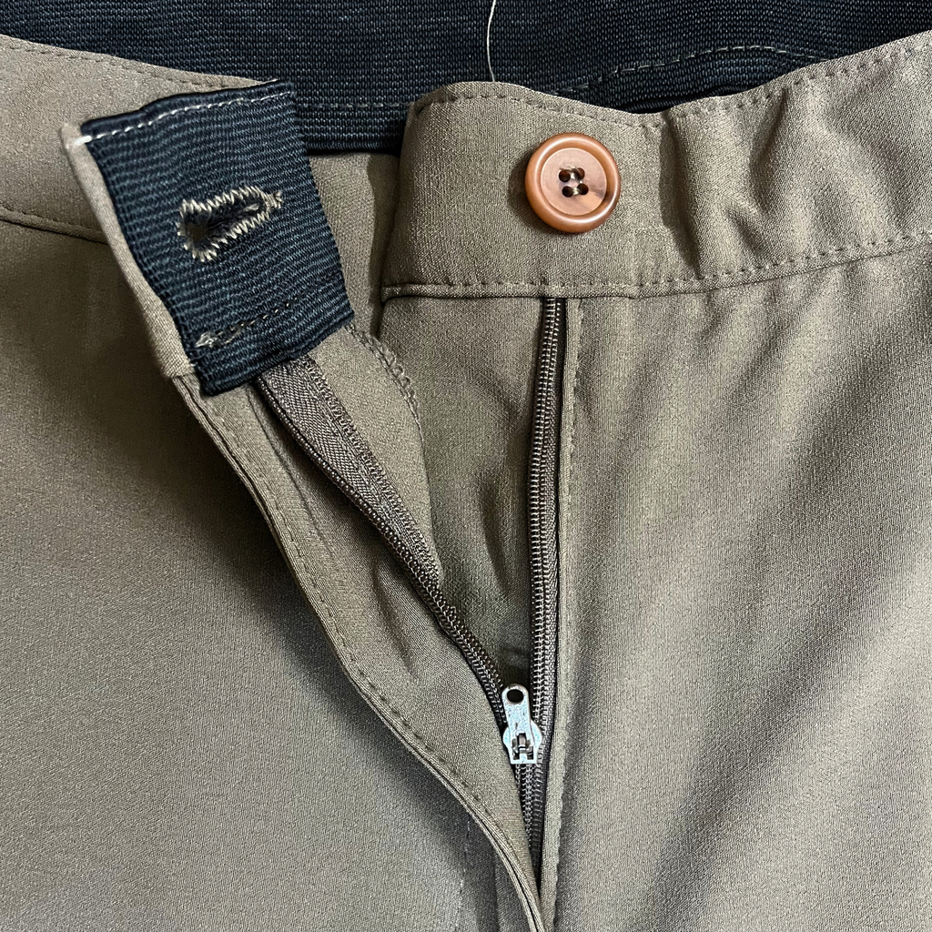 Women’s Flared Trousers in Bark Brown – Stretchy & Comfortable Size 28 | RAON