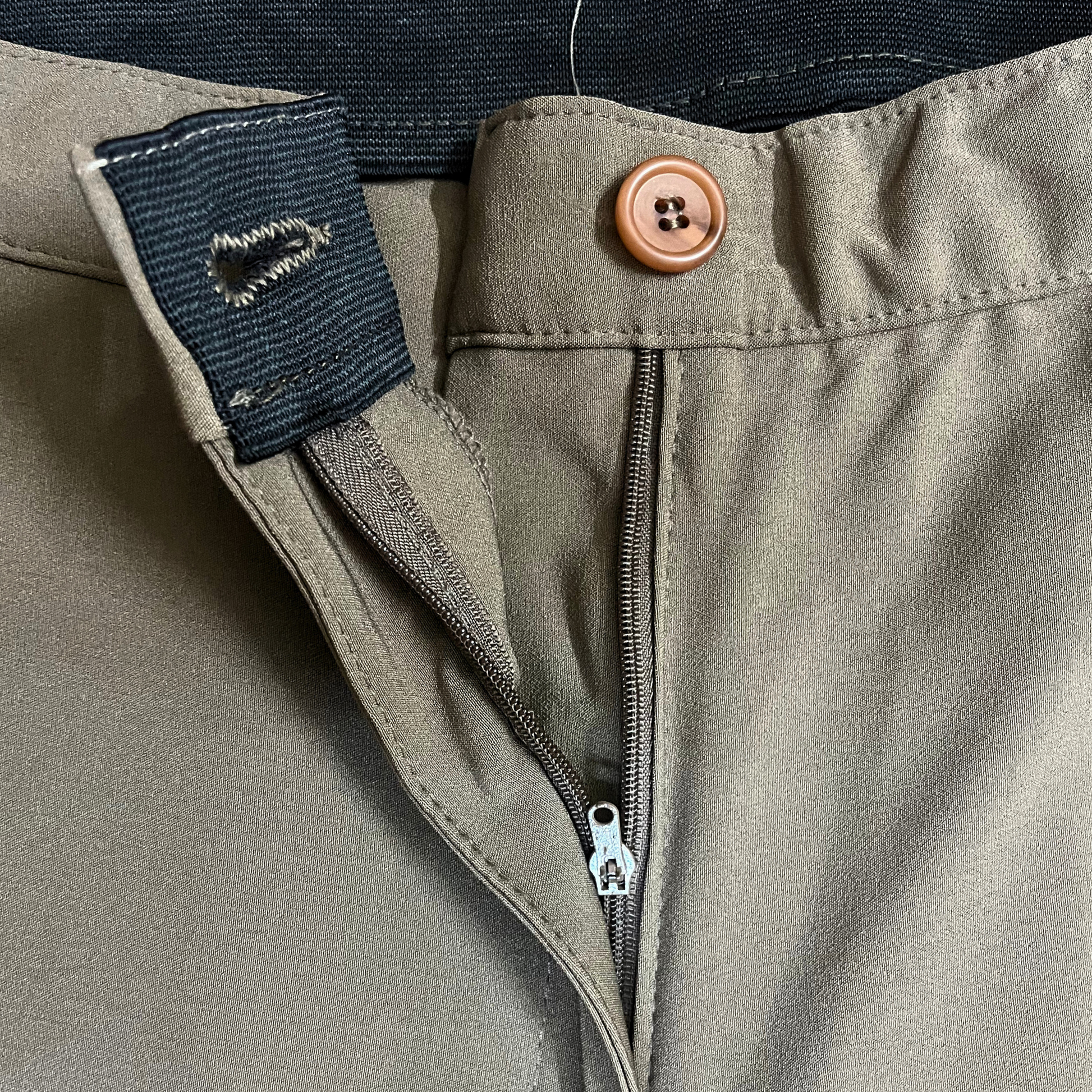 Women’s Flared Trousers in Bark Brown – Stretchy & Comfortable Size 28 | RAON