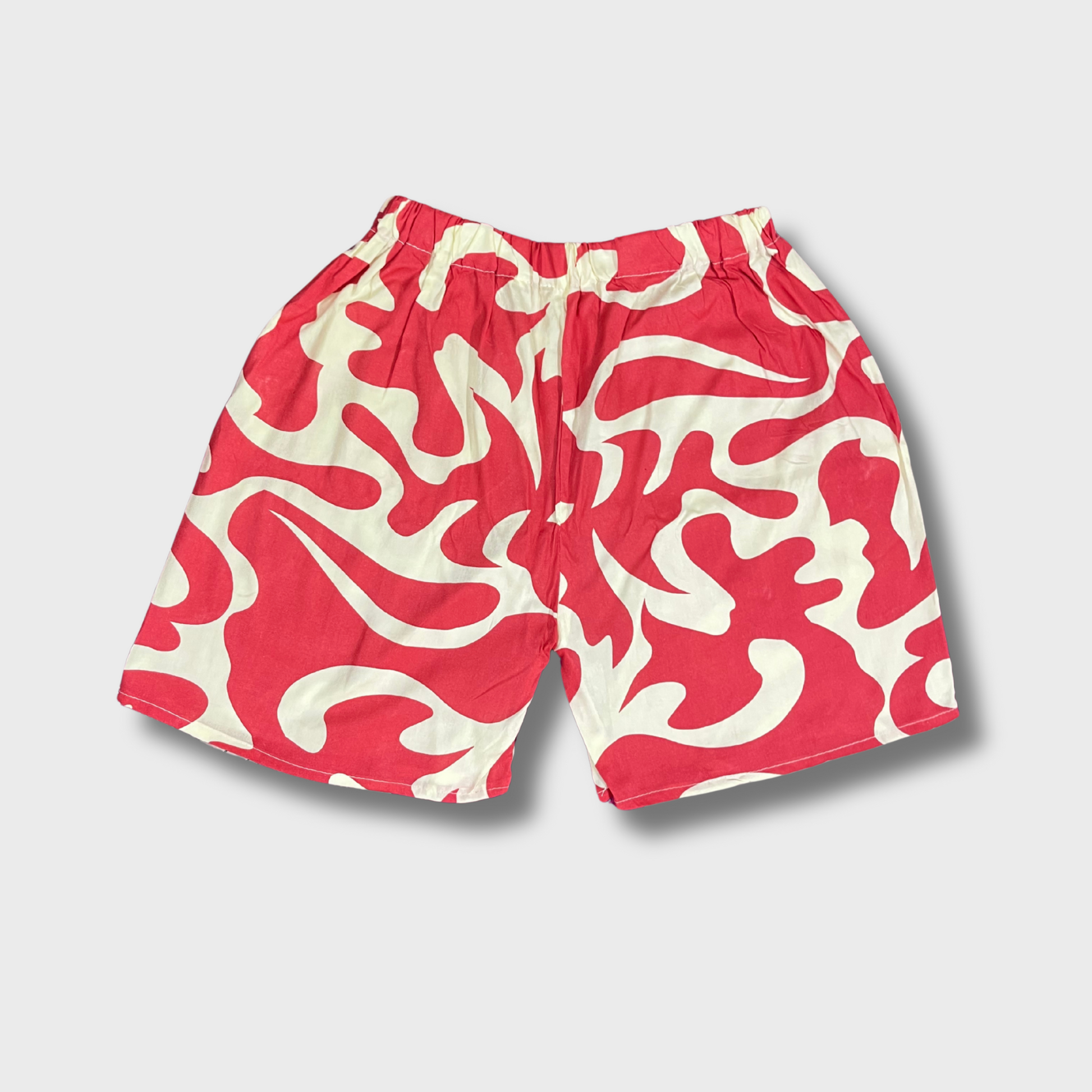 Women’s Vibrant Pink & White Night Suit Cord Set – Soft, Breathable Cotton Shorts Matching Set (Size M)