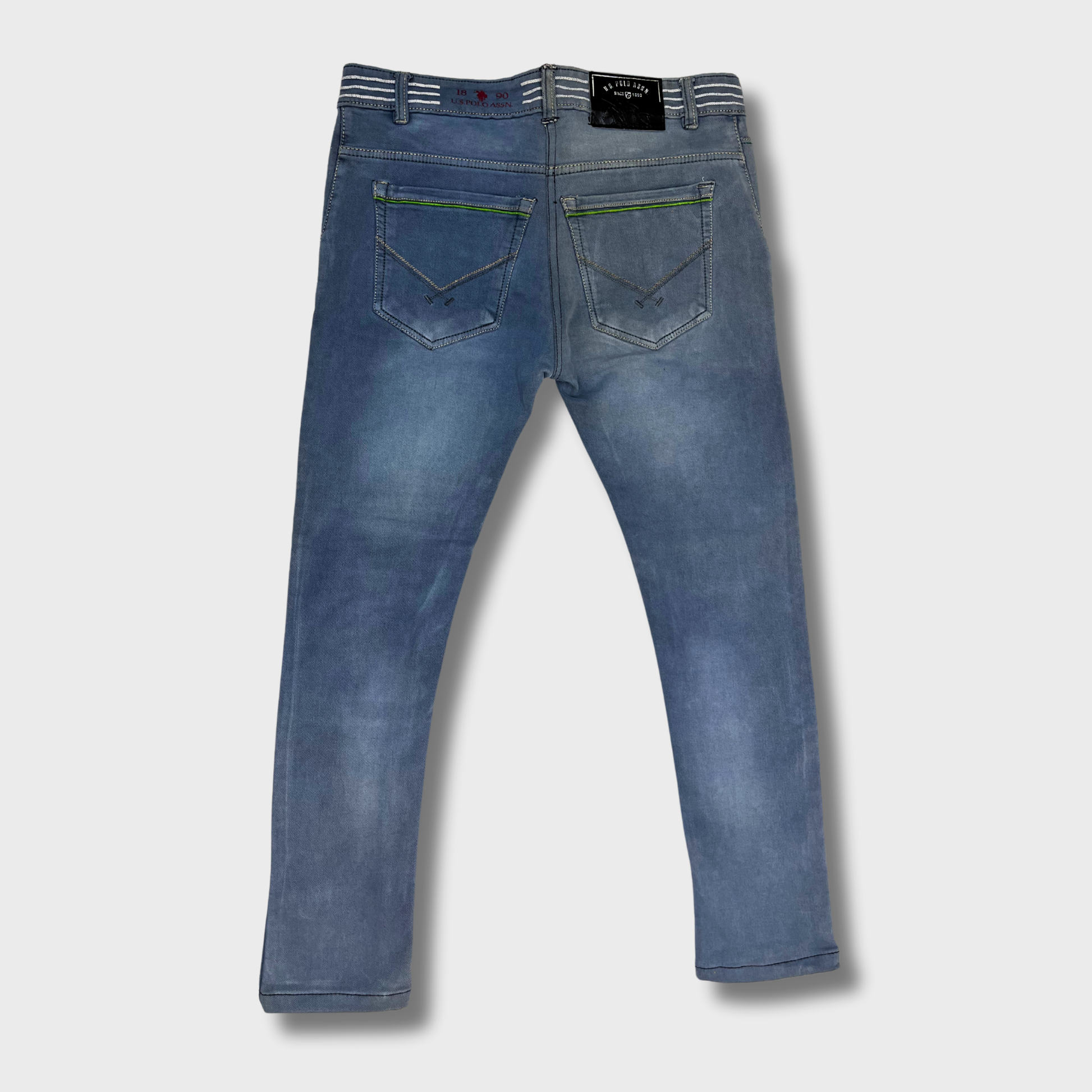 Men’s Blue Denim Jeans – Size 34 Waist | US Polo Assn.® Narrow Fit & Style