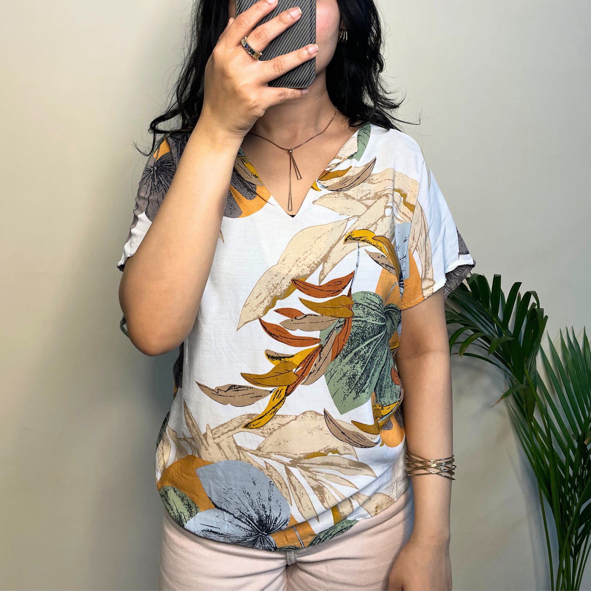 Tropical Breeze V-Neck Top