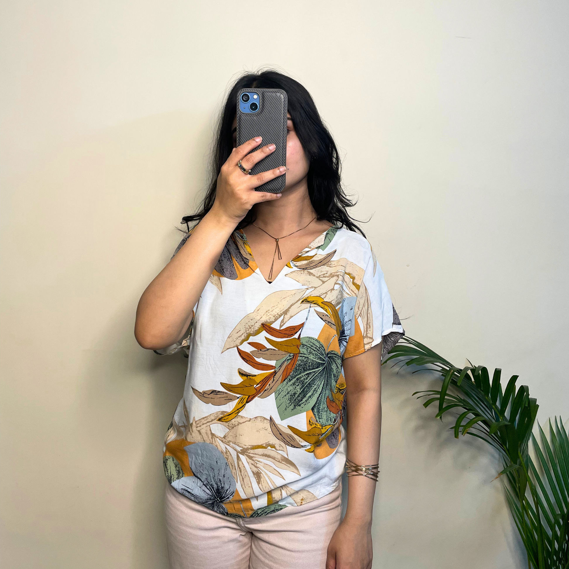Tropical Breeze V-Neck Top