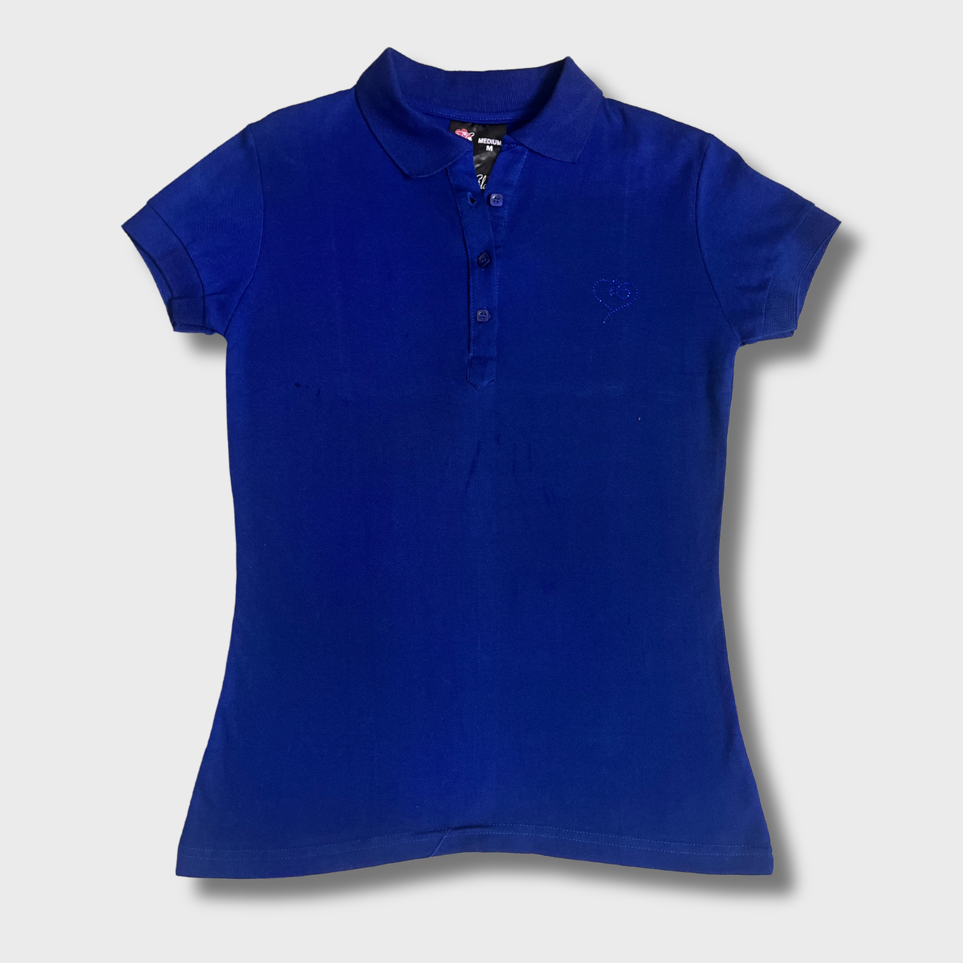 Women's Egyptian Blue Polo T-Shirt – Size M | FAB GLAM® Classic & Chic Style