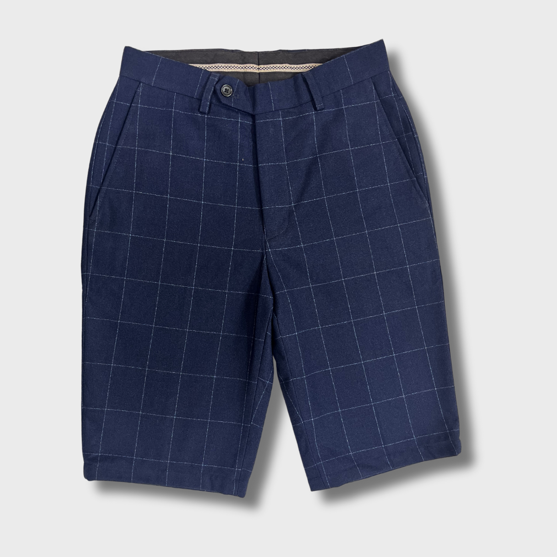 Men’s Dark Blue Trouser Shorts – Size 26 Waist | Lightweight & Stylish Casual Wear