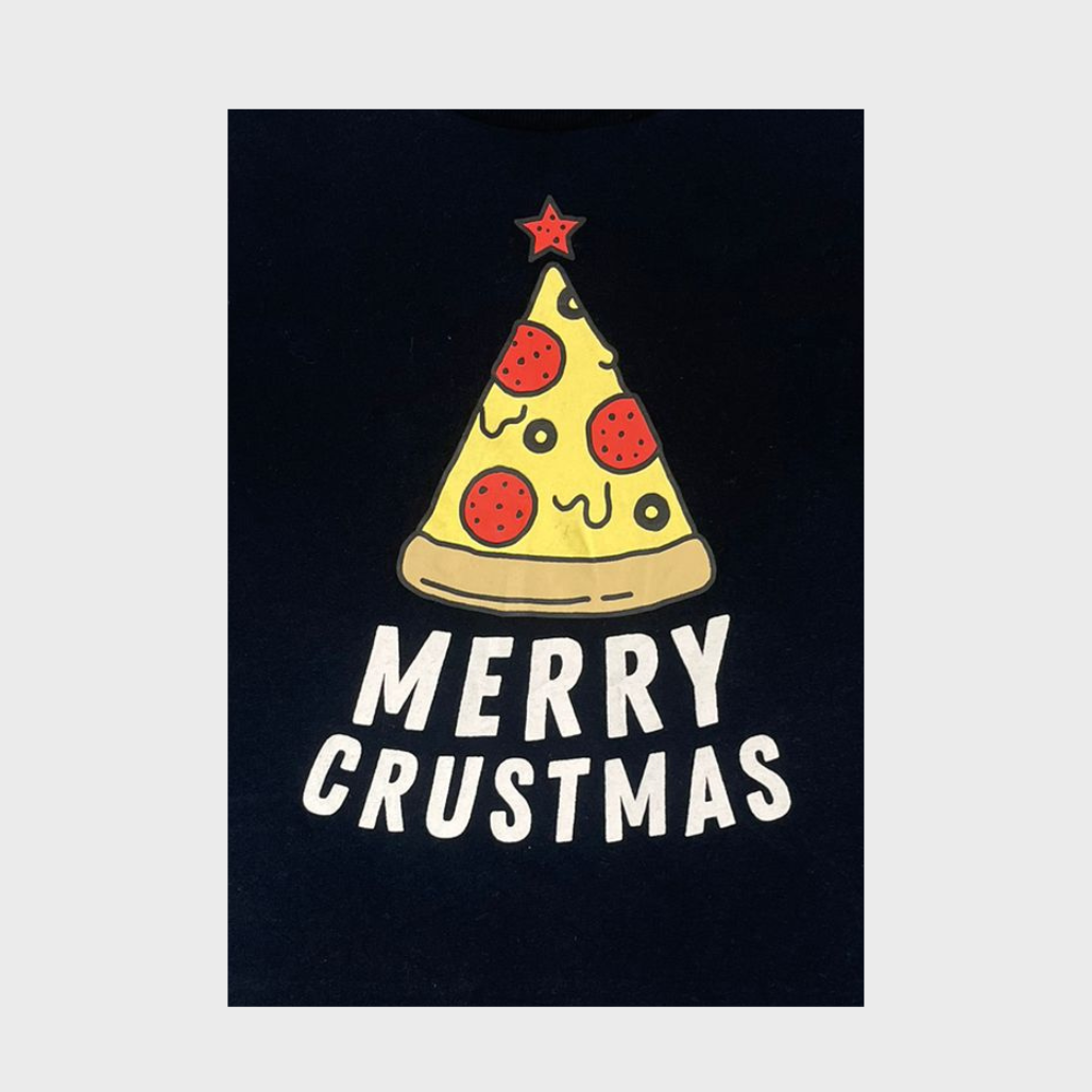 Women’s Black Pizza Print T-Shirt – Fun & Stylish Graphic Tee | Size XS | BIGW Collection