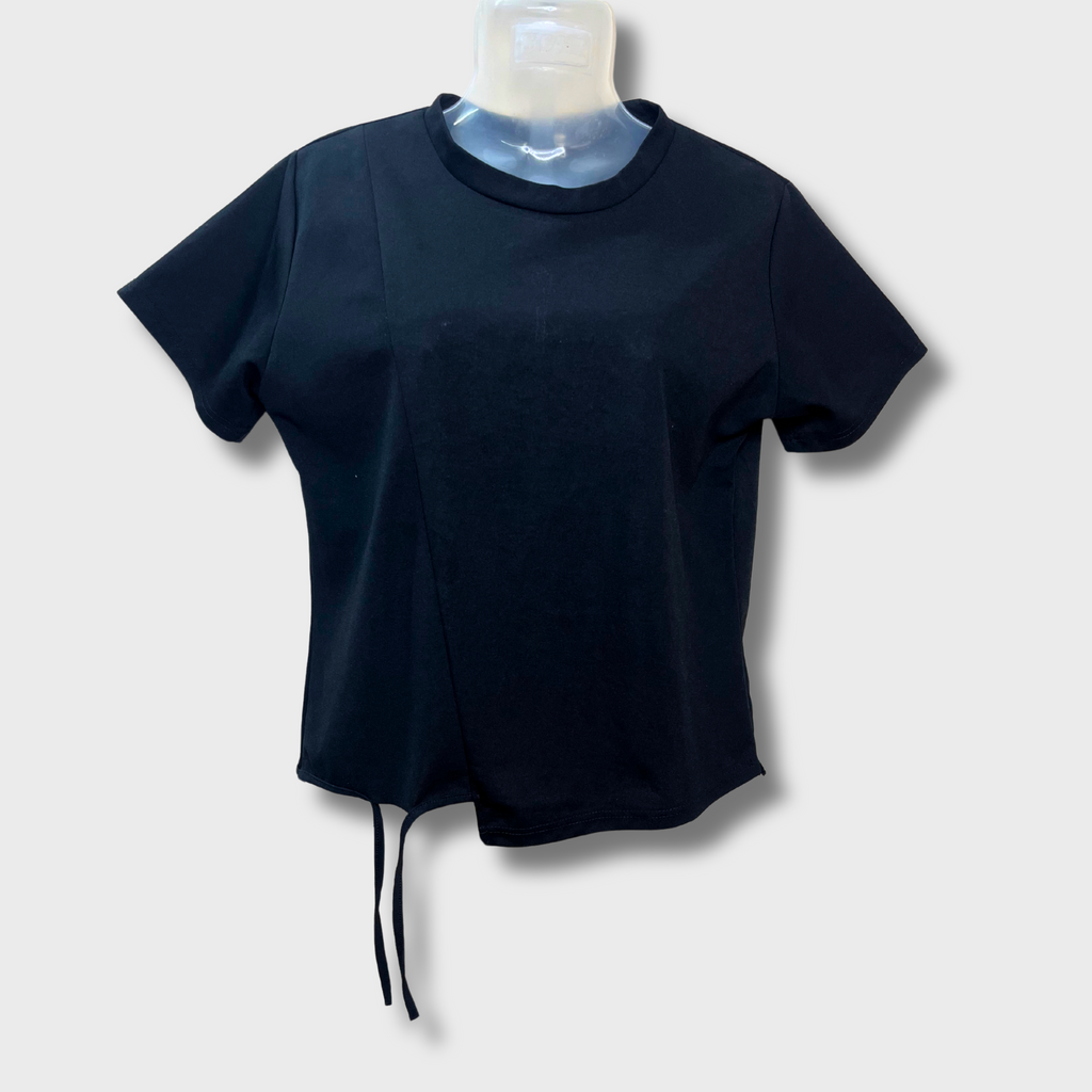 Women’s Black Half-Sleeve Top – XXL Size | Synthetic Comfort & Stylish Fit