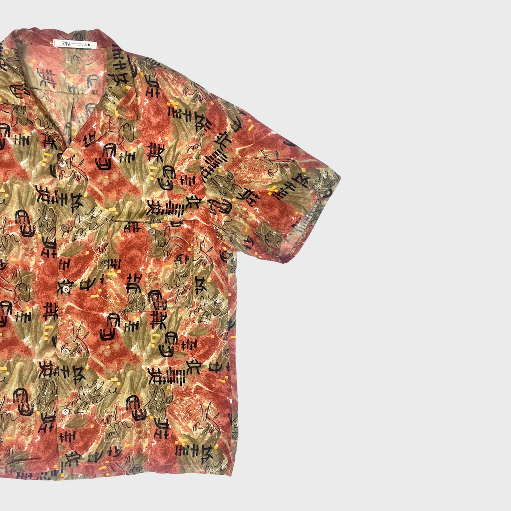 Men’s Multicoloured Casual Half-Sleeve Shirt – Size XXL | Zara® Stylish & Comfortable