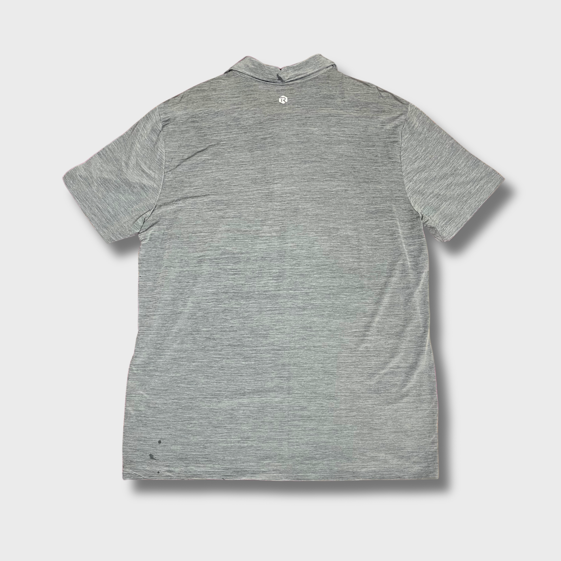 Men’s Casual Half-Sleeve T-Shirt – Grey | Size M | Collar Design | F2F Synthetic Comfort