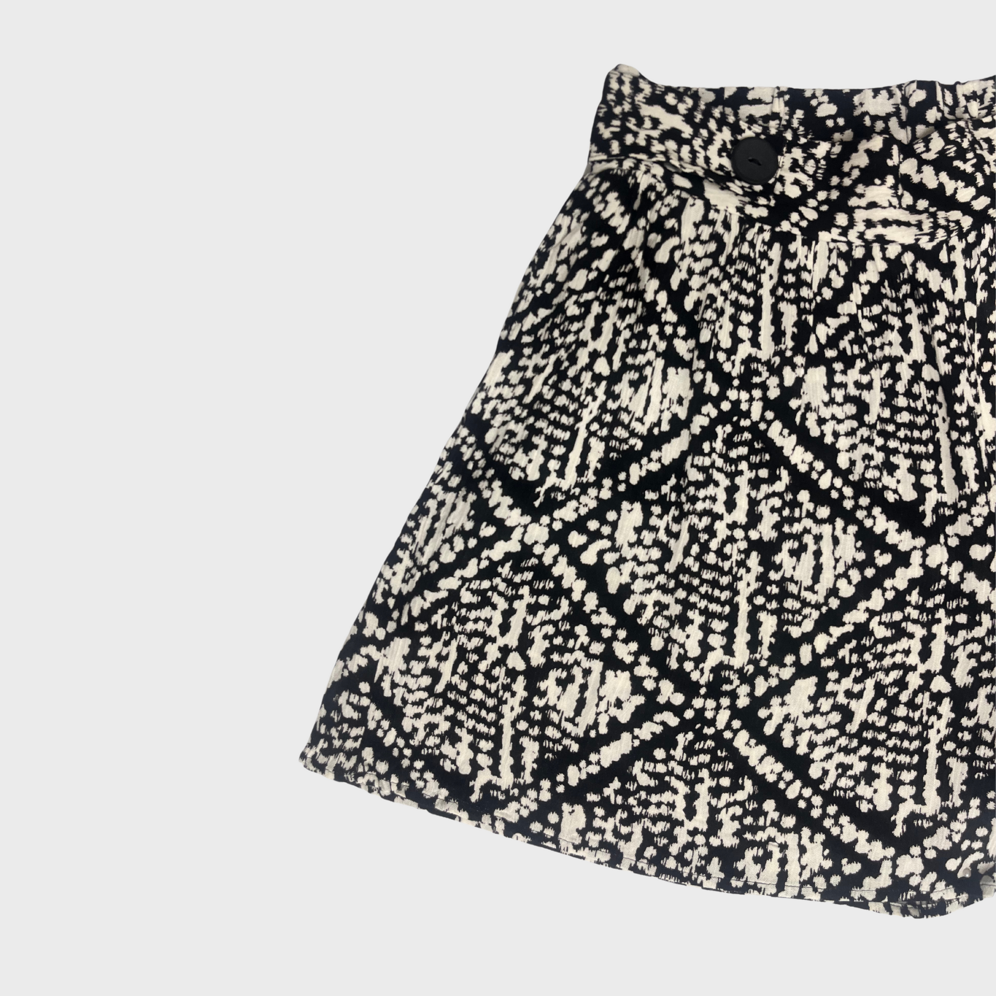 Women’s Printed Black Cotton Casual Shorts – Size L | F&F Casual Collection™
