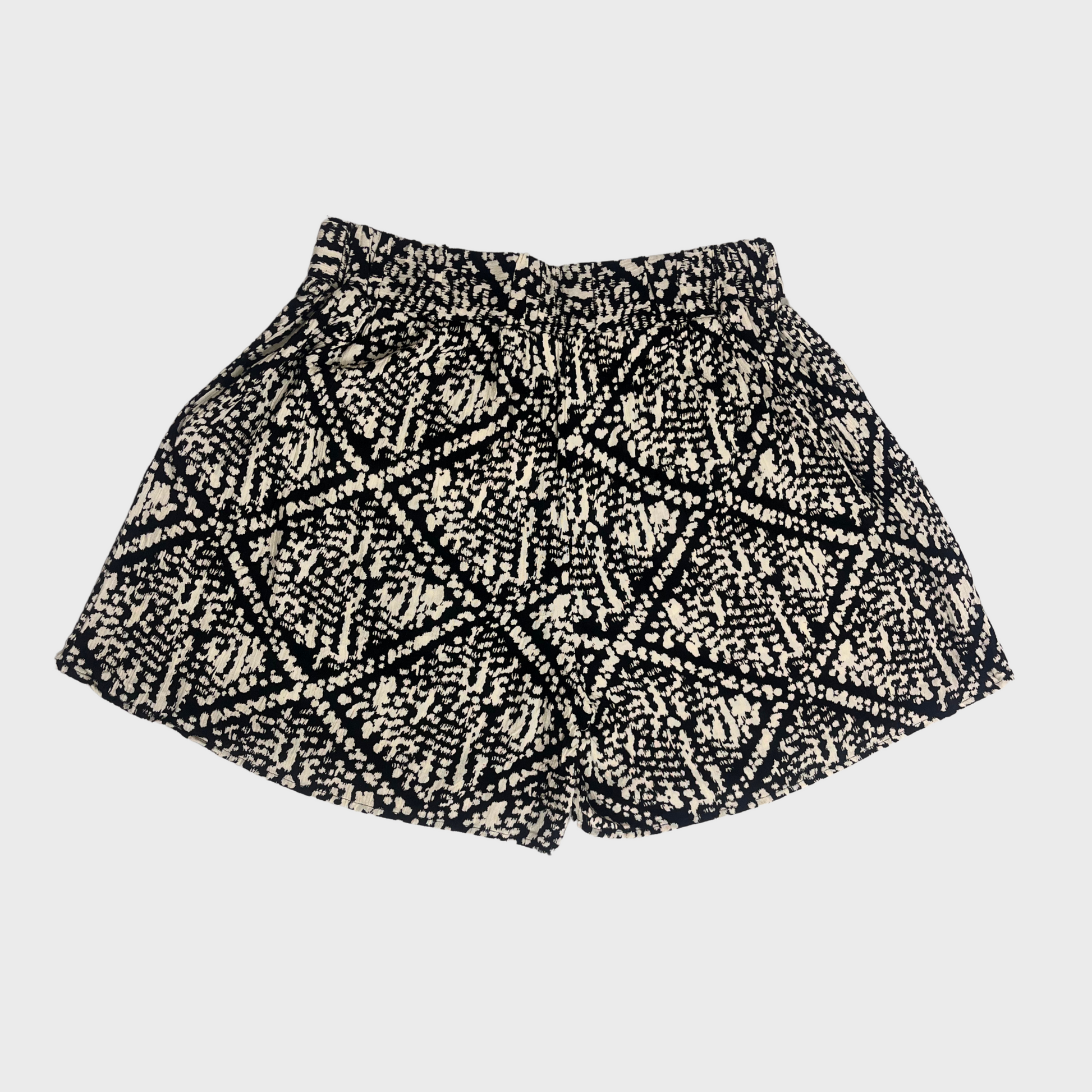 Women’s Printed Black Cotton Casual Shorts – Size L | F&F Casual Collection™
