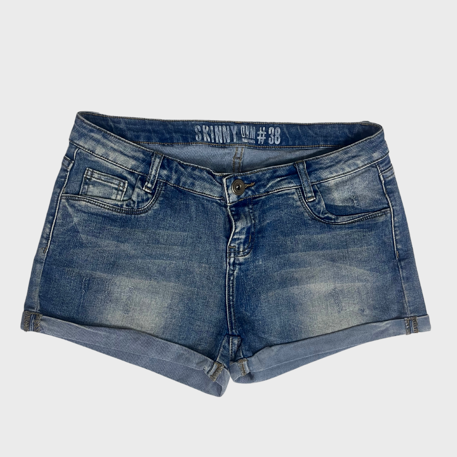 Women’s Vintage Blue Denim Shorts – Size 28 Waist | Retro Distressed Style