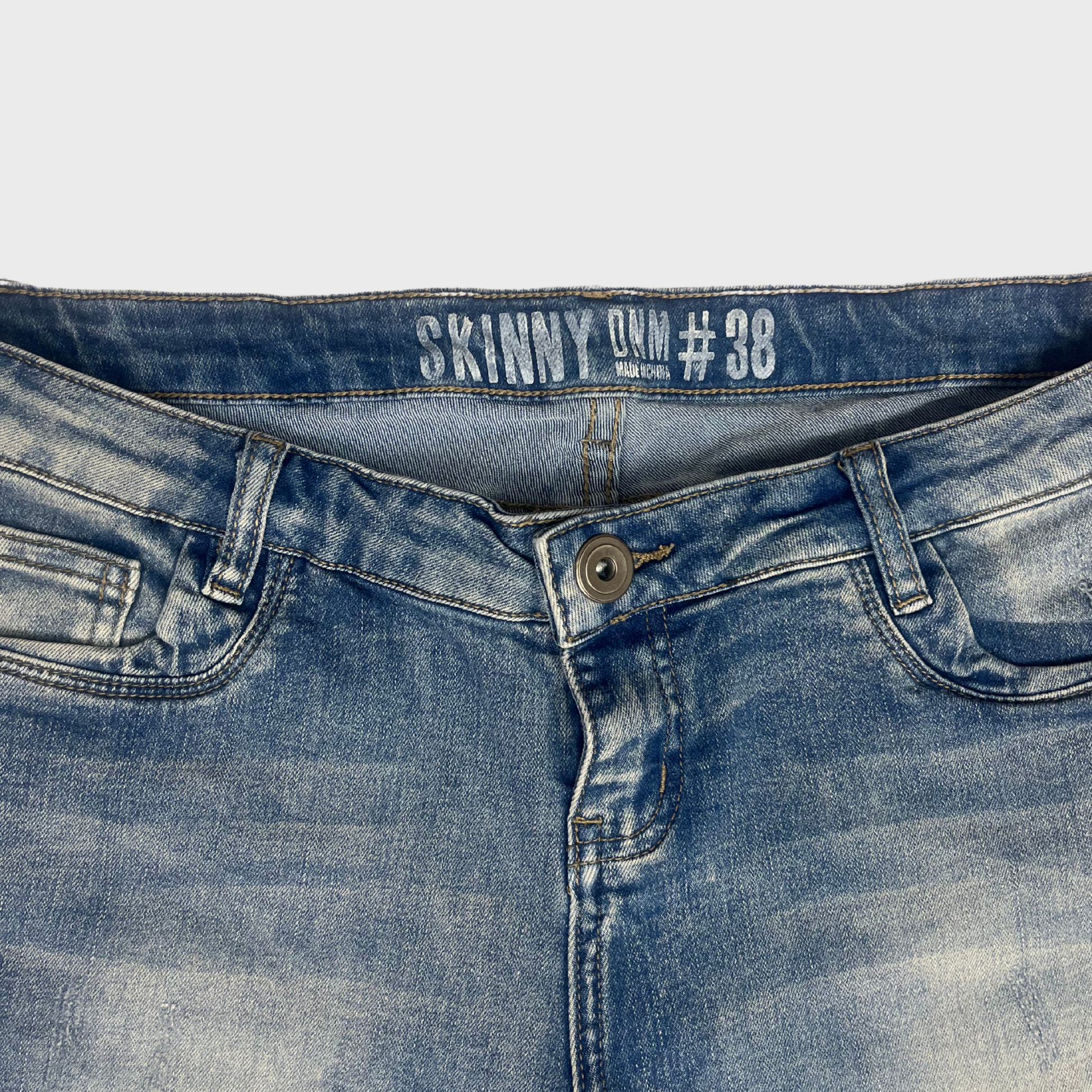 Women’s Vintage Blue Denim Shorts – Size 28 Waist | Retro Distressed Style