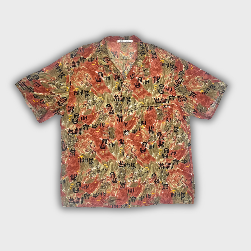 Men’s Multicoloured Casual Half-Sleeve Shirt – Size XXL | Zara® Stylish & Comfortable