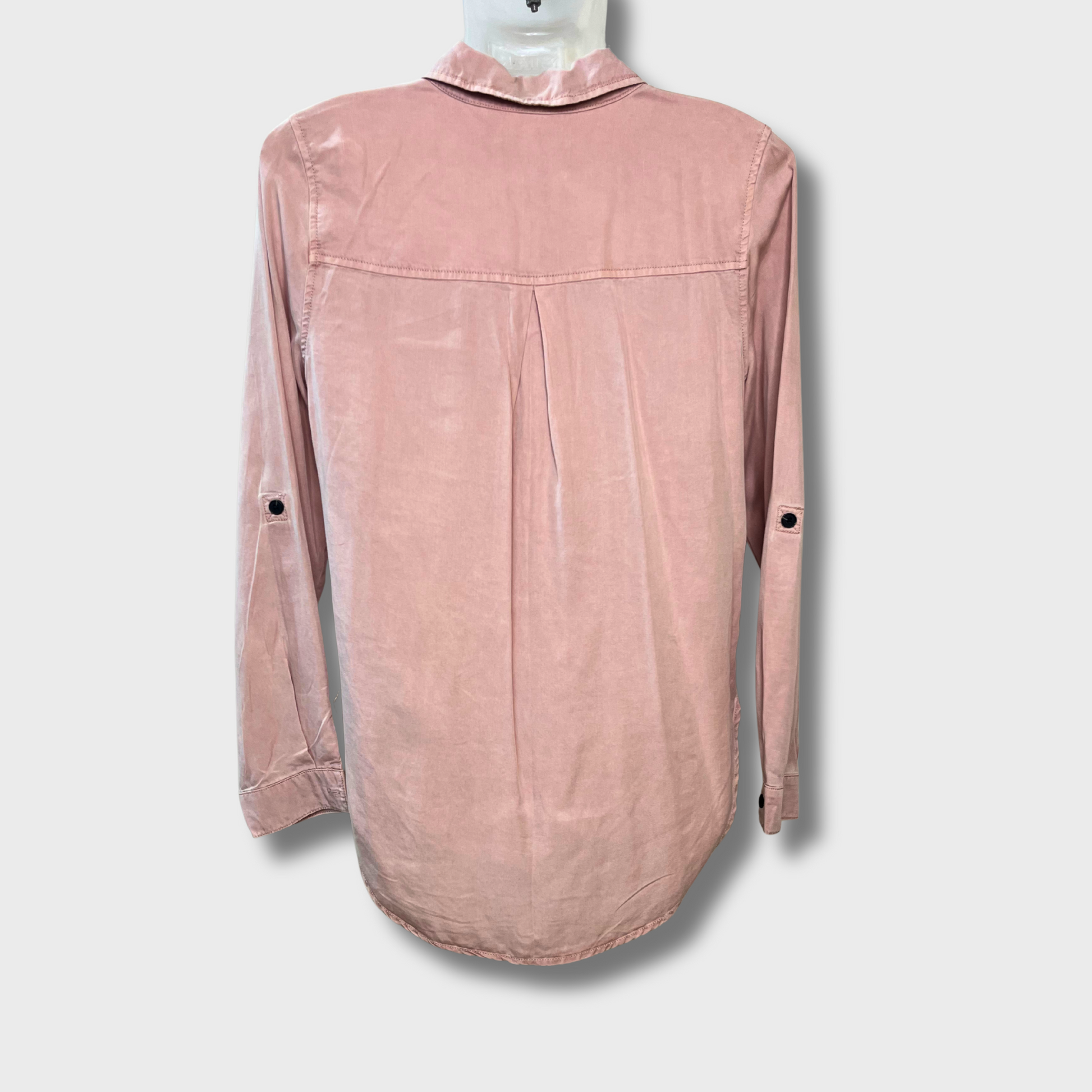 Women’s Dusty Rose Collared Shirt with Front Pockets | Knox Rose® XS – Effortless & Elegant