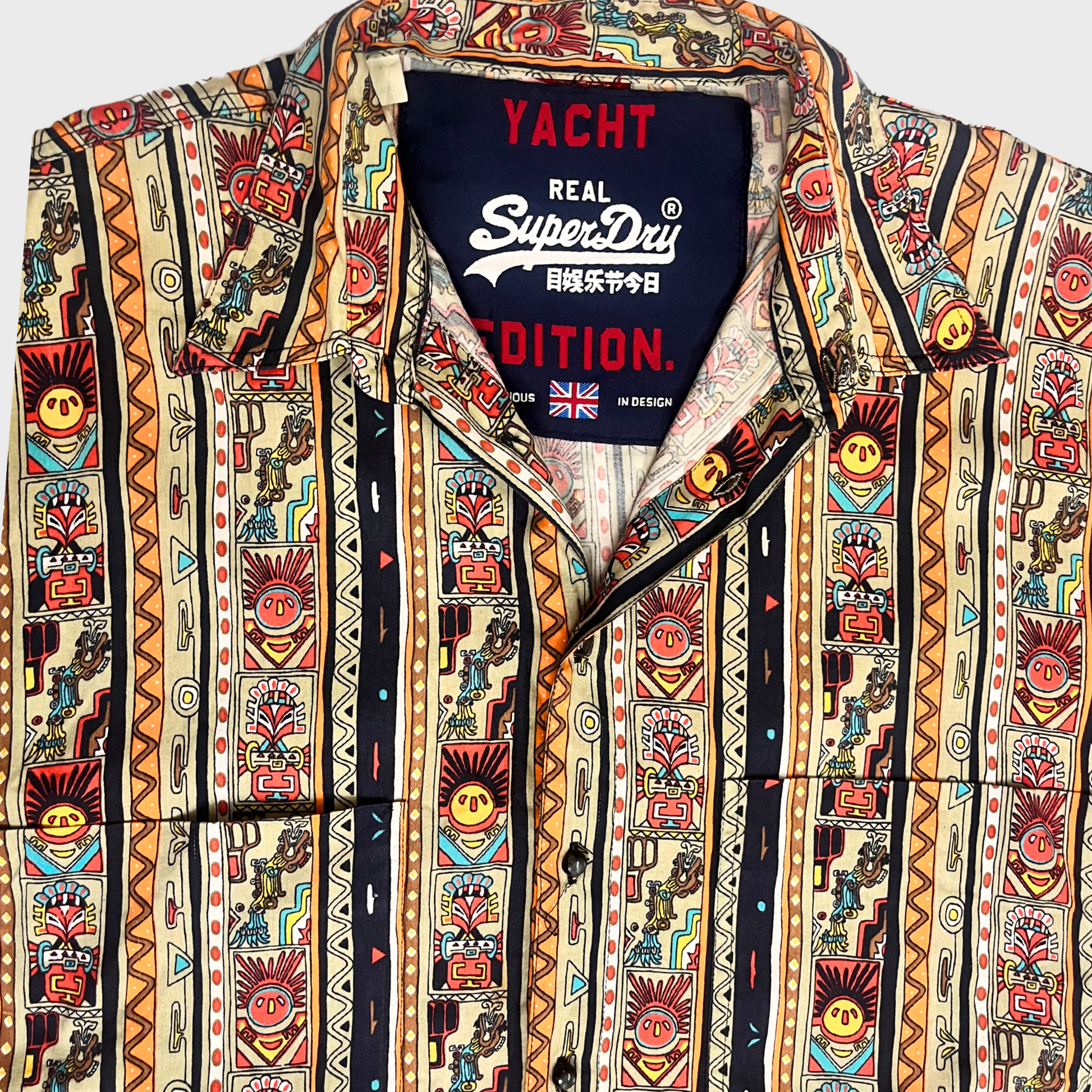 Men's Multicoloured Casual Half-Sleeve Shirt – Size XL | YACHT by Superdry® Bold & Stylish