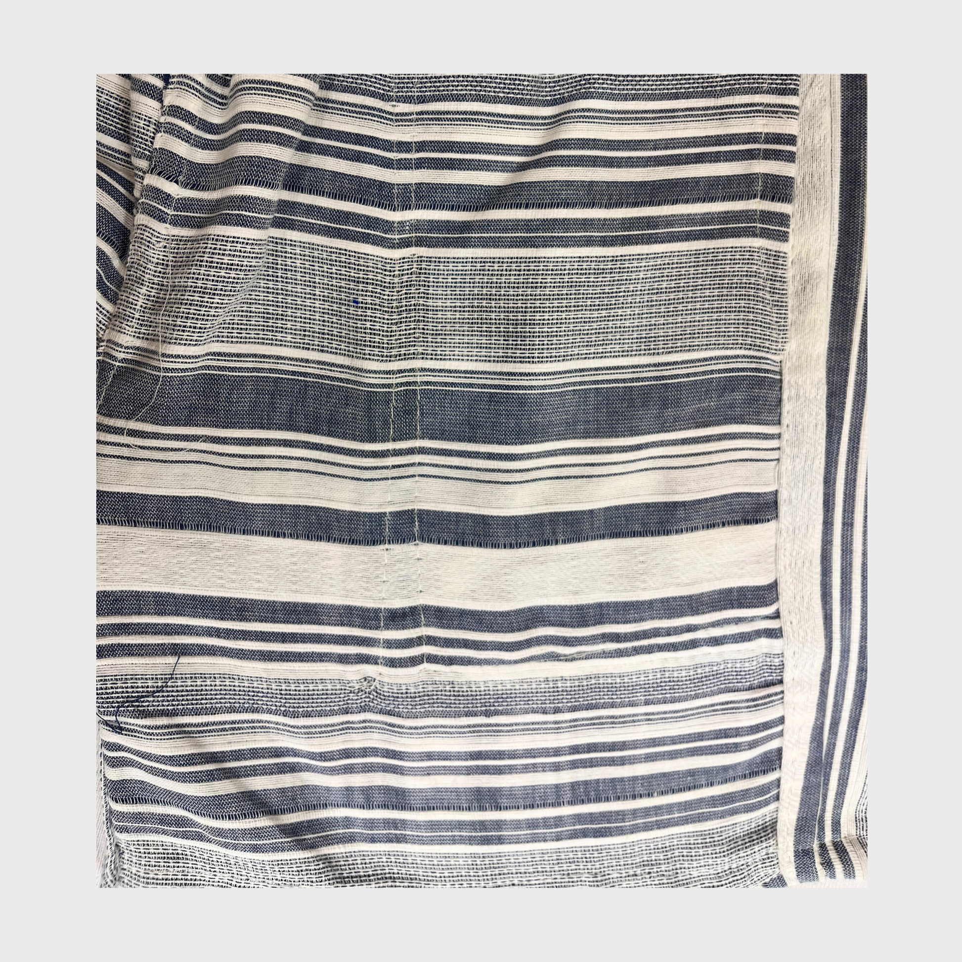 Women’s White & Grey Striped Cotton Shorts – Size S | Breathable & Stylish Summer Essential